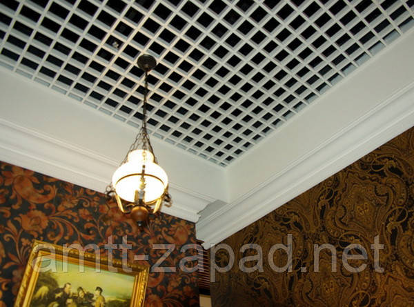 Підвісна стеля грильято, ячейка 200х200, білий колір, фото 1