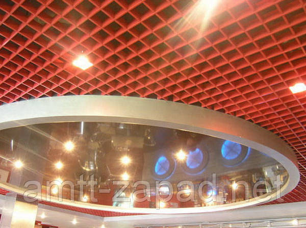 Підвісна стеля грильято, ячейка 50х50, білий колір, фото 1