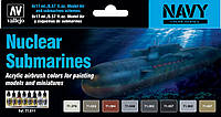 Набор красок для сборных моделей подводных лодок. VALLEJO 71611