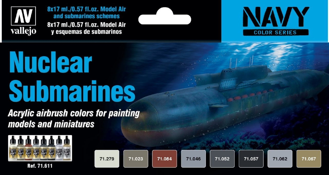 Набор красок для сборных моделей подводных лодок. VALLEJO 71611 - фото 1 - id-p872662117