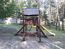 Дитячий майданчик Spielplatz Віланд із подвійною гойдалкою, лазом, турніком, пісочницею-трансформер, фото 2