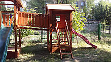 Дитячий майданчик Spielplatz Віланд Отто з лазом Есто, кільцями, столиком і пісочницею-трансформером, фото 2