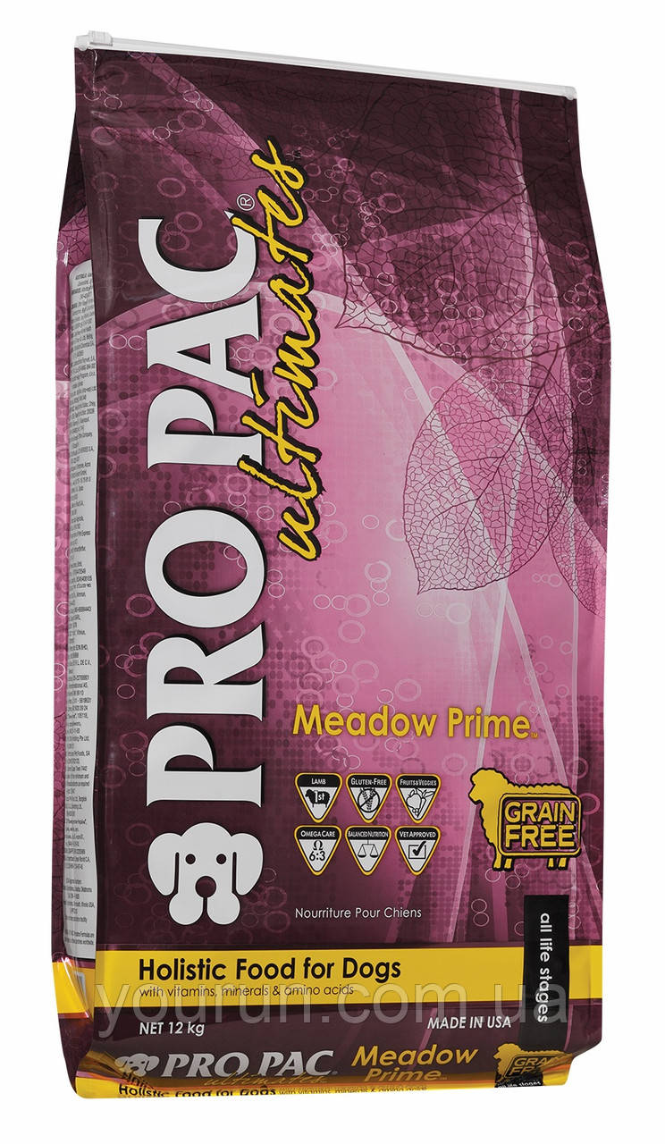 Pro Pac (Про Пак) Ultimates Meadow Prime з ягням і картоплею для собак всіх порід, 12кг