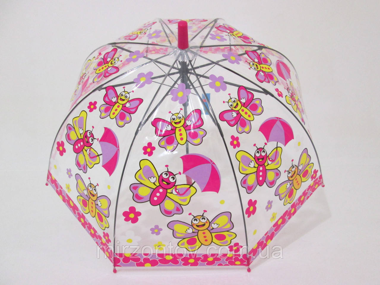 Детский прозрачный зонт куполообразный 3-7 лет - фото 6 - id-p78487073
