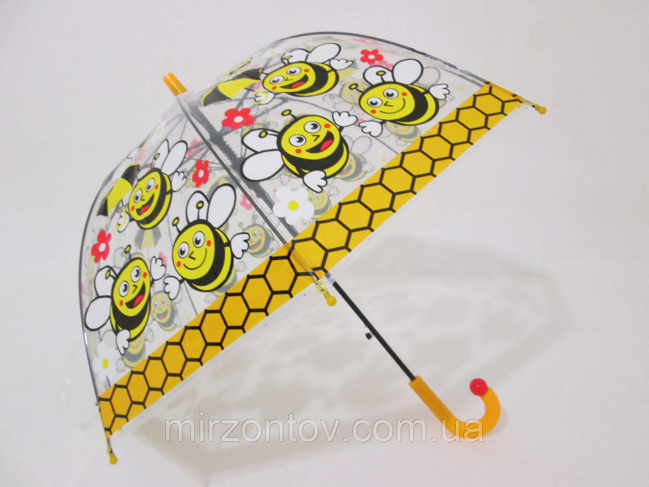 Дитяча прозора парасолька куполоподібна 3-7 років "Бджілка"