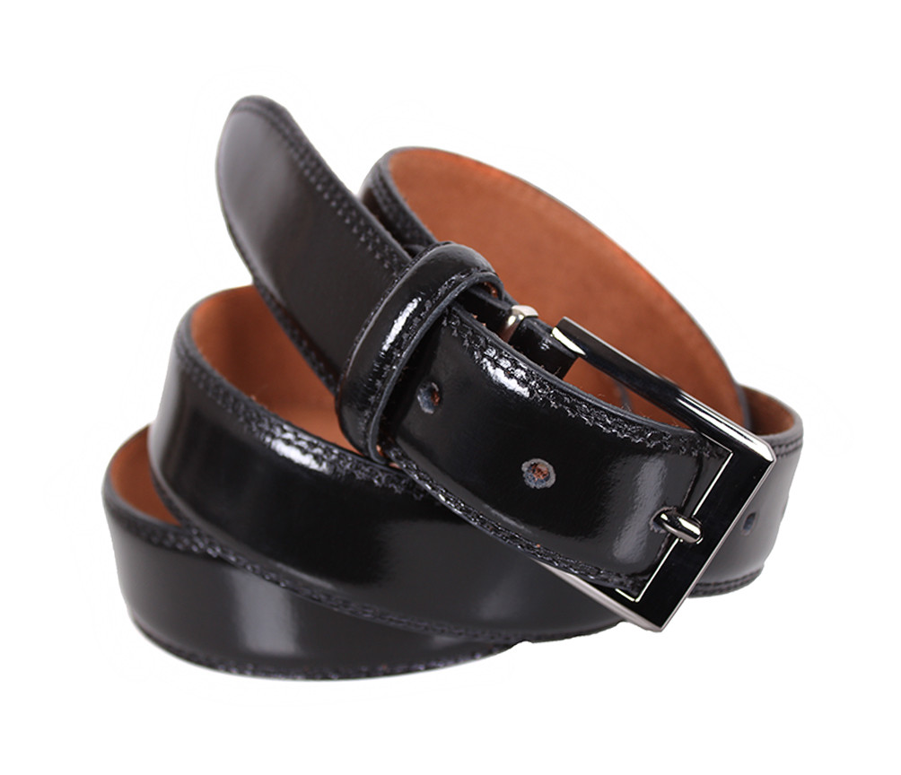 Чоловічий ремінь з натуральної шкіри під штани MJ0007-2 чорний, фото 1