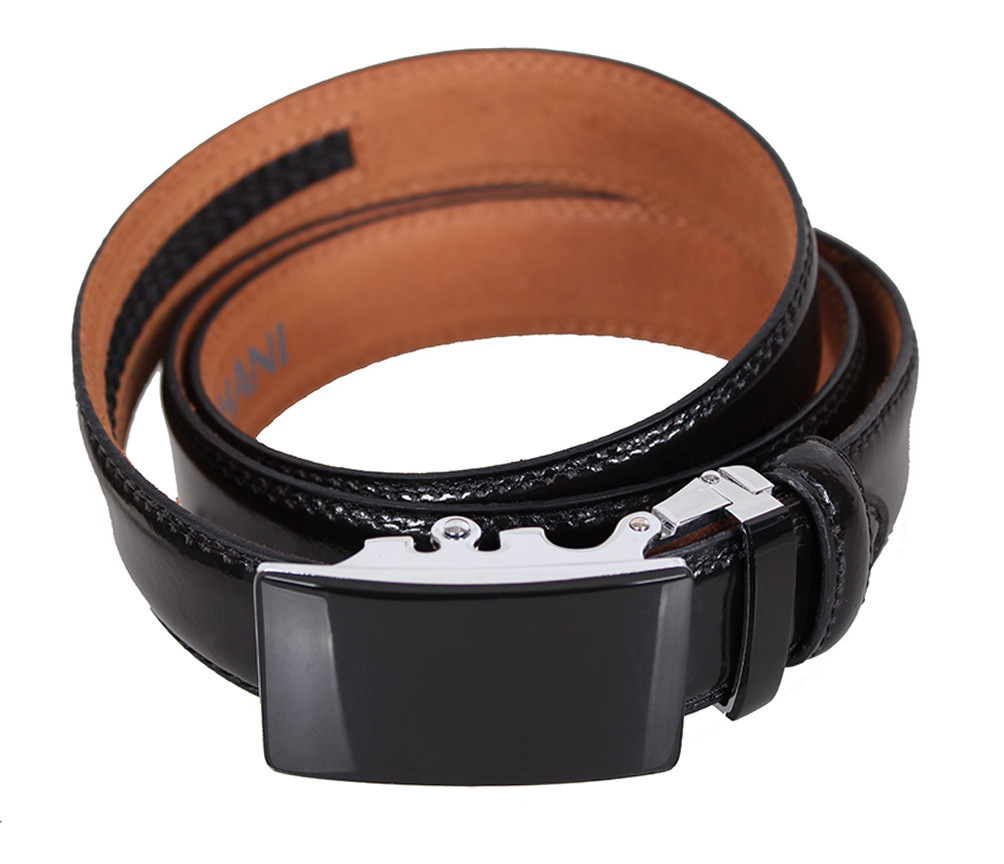 Чоловічий ремінь з натуральної шкіри під штани MJ0007-5 чорний, фото 1