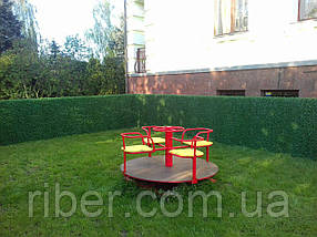 Сітка рабиця з ПВХ покриттям Н - 1м. Dark Green (зелений паркан), фото 5