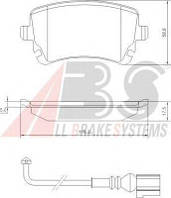 Гальмівні колодки задні VW T5 03 - ABS 37413