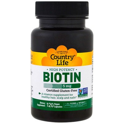 Вітаміни Biotin 5mg (120 кап) Country Life