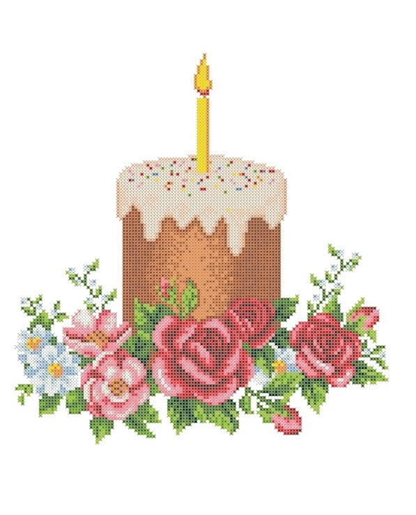 ХВ-019. Схема для вишивки бісером Великодній рушничок.