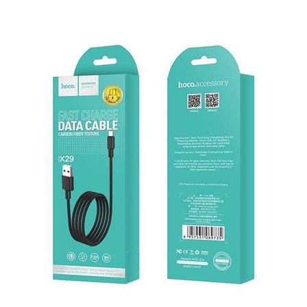 Кабель Hoco X29 USB - micro USB Superior style Чорний, фото 3