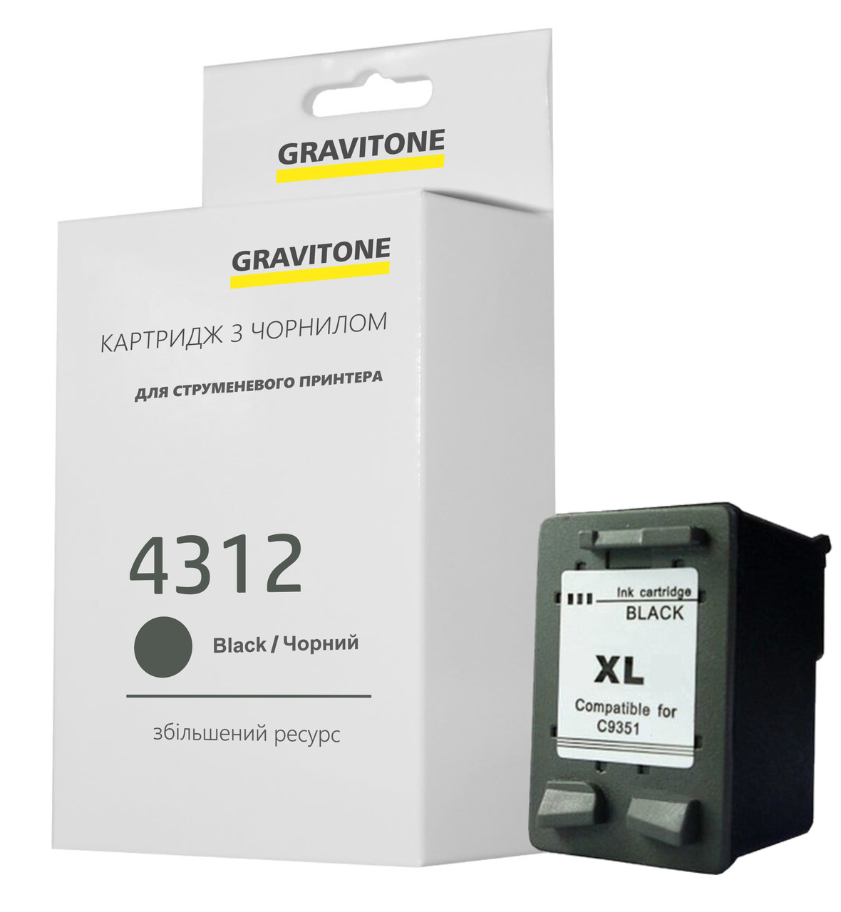 Картридж HP Officejet 4312 (чорний) сумісний, збільшений ресурс (450 стор.), аналог від Gravitone