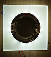 Встраиваемый точечный светильник 7870S с LED подсветкой квадрат матовый белый