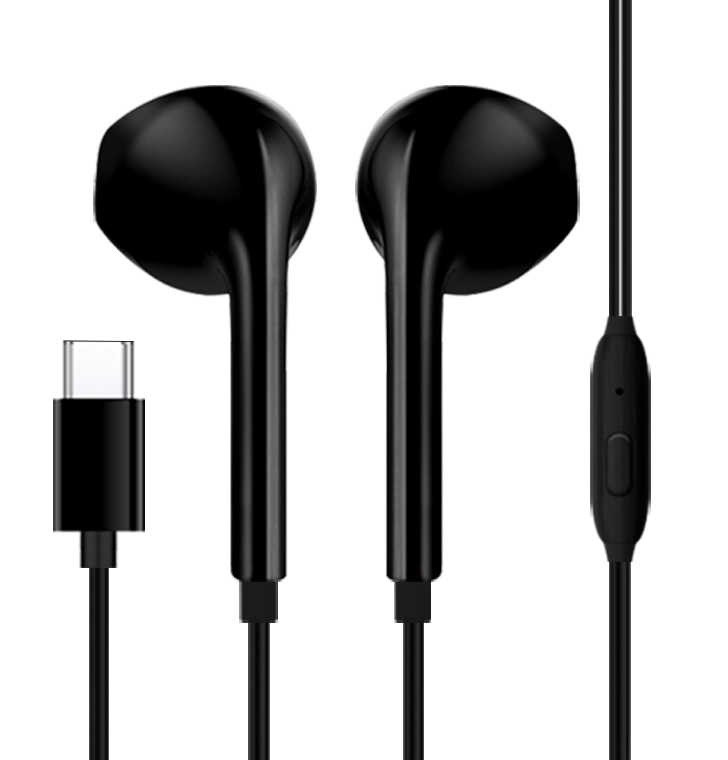 Наушники Type-C Стерео Гарнитура Проводные с Микрофоном Тип-C (ID ...