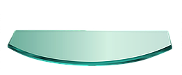 Полку прямокутна радіусна скляна 4мм, 5мм, 6мм, 8мм, прозора.