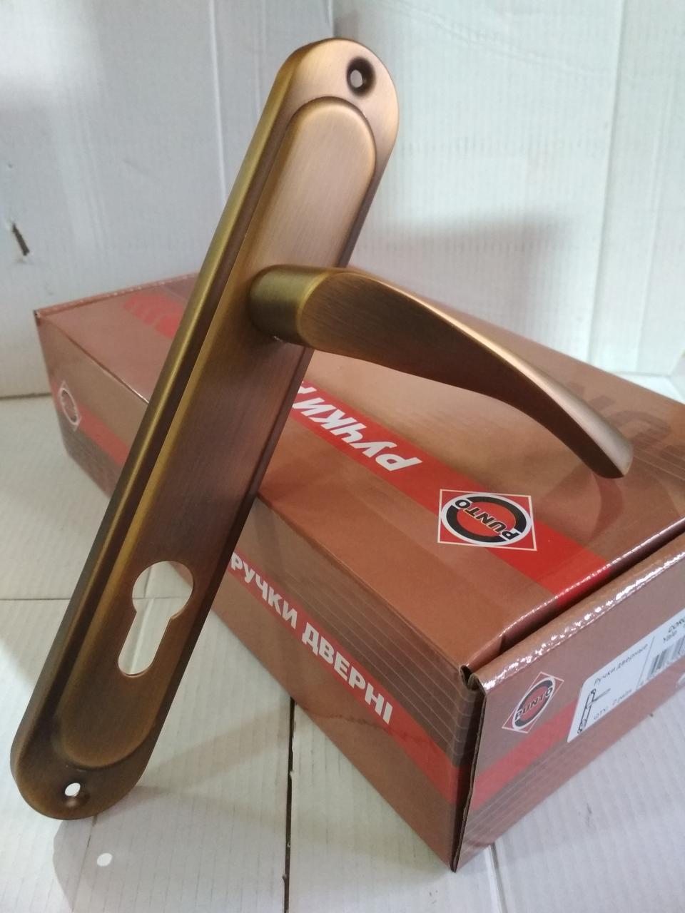 Ручка дверна на планці CORONA STLYale 85 mm AB, бронза