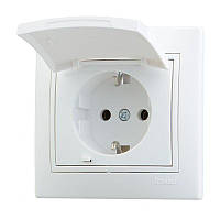 Розетка з кришкою LEZARD MIRA білий, 701-0202-123