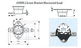 KSD301 90°С 10А — Термостат (датчик температури) 90°C для пральної машини (заміна ELTH Type 261/P 774) LBHL, фото 2