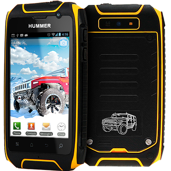 Hummer H1+, GPS, 2800 мА·год, 5 Mpx, 2 ядра, Android 4.2, Retina-дисплей. Ультразахищений телефон!