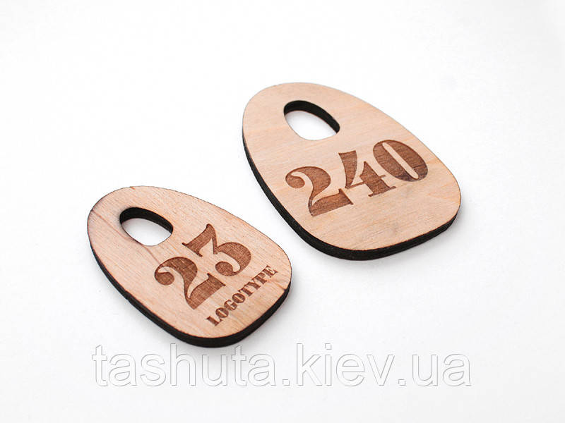 Номерок для гардероба из фанеры 35х55мм, двухсторонний Ташута  (21-74111-02)