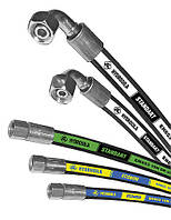 Рукав високого тиску маркера УПС, Веста ключ 24/19, 4100мм, гнутий фітинг (п-во Гідросила)