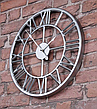 Годинник настінний металевий у стилі лофт — Roman Silver 60 cm, фото 6