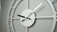 Годинник настінний металевий у стилі лофт — Vintage White 60 cm, фото 4