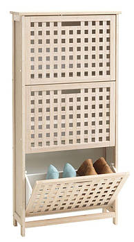 Шафа для взуття з 3 м'я відсіками (Бамбук і МДФ.)