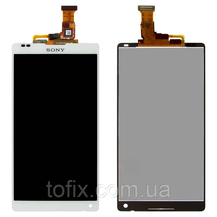 Дисплей для Sony Xperia ZL L35 C6502, C6503, C6506, модуль в зборі (екран і сенсор), білий, оригінал