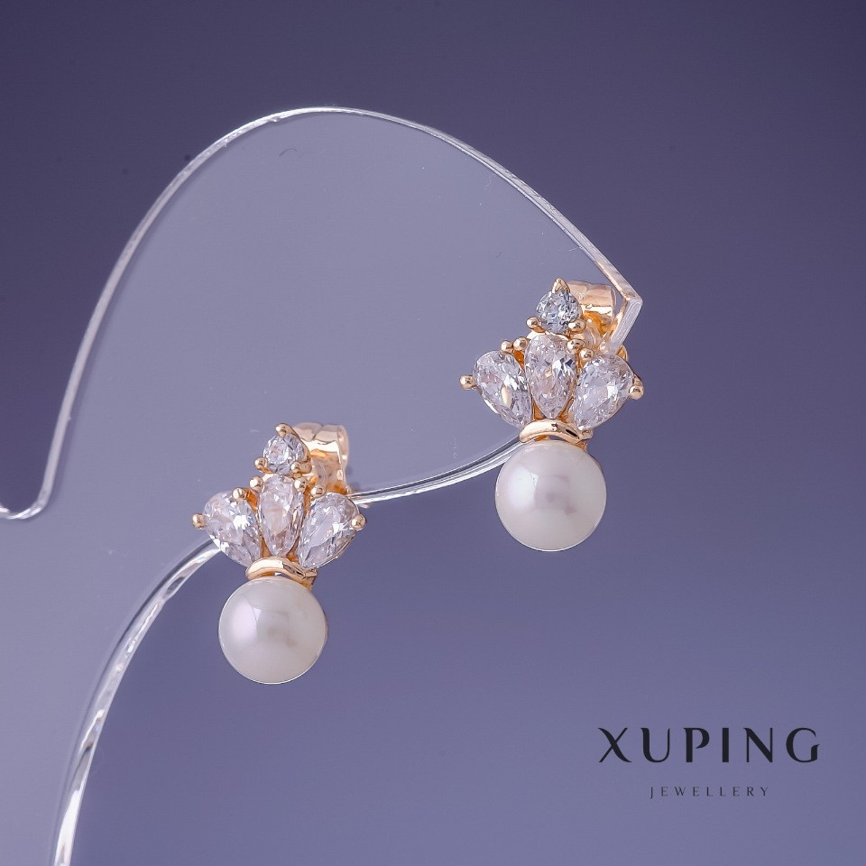 Сережки Xuping Корона 15х11мм "позолота 18К "