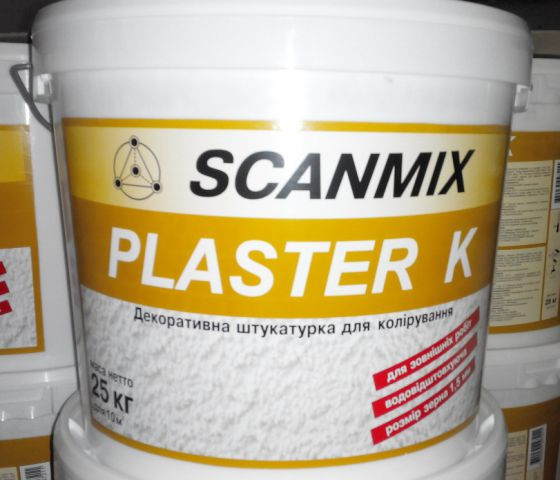 Фасадна штукатурка баранчик Scanmix PLASTER К1,5(25 кг)