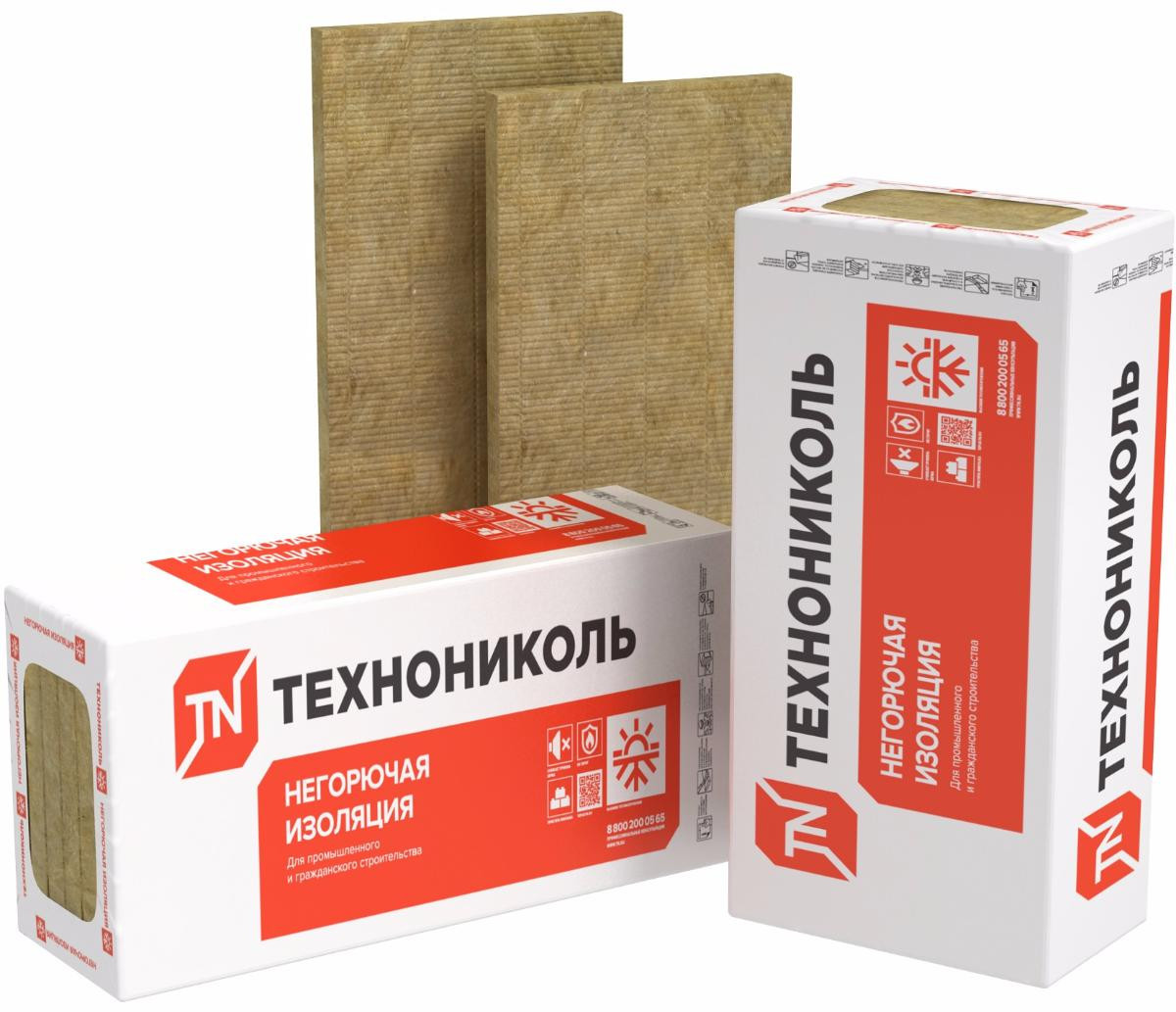 Базальтовий утеплювач ТехноНІКОЛЬ Техноруф НеЄкстра 1200х600х100 мм 2,16 м2/упк