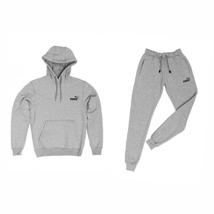 Мужской Спортивный Костюм Черный с Логотипом Бренда Adidas , Puma ЗИМА