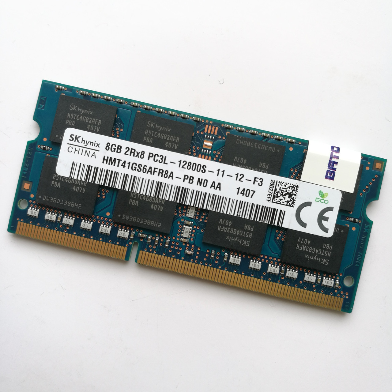 Оперативна пам'ять Hynix SODIMM DDR3L 8Gb 1600MHz PC3L-12800s 2R8 CL11 (HMT41GS6AFR8A-PB N0 AA) Б/В