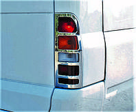 Накладки на задние фонари Ford Tranzit нержавейка (2006-2014)