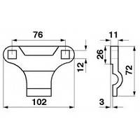 Направляющая головки косы 80384357, 9838318, 80326896, 206195M1 MASSEY FERGUSON