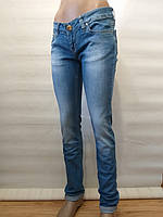 Женские джинсы прямые с отворотом
