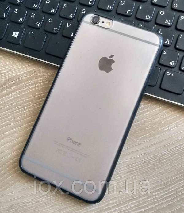 Пластиковий чорний чохол-бампер для Iphone 6 plus
