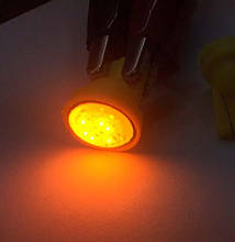 Лампа LED 12V T10 (W5W) COB 1W ЖЕЛТЫЙ