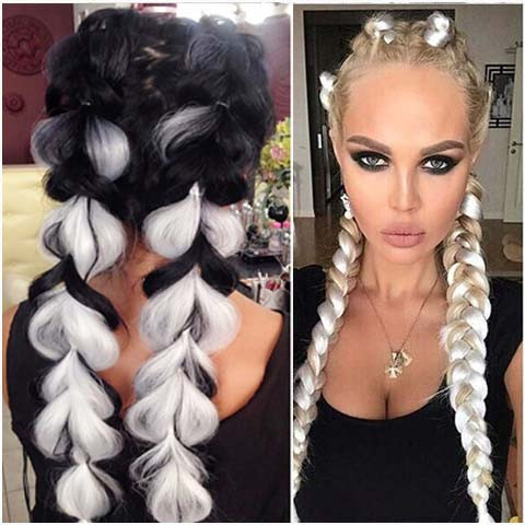 ⚪️ Білосніжний білий однотонний канекалон для брейд ⚪️