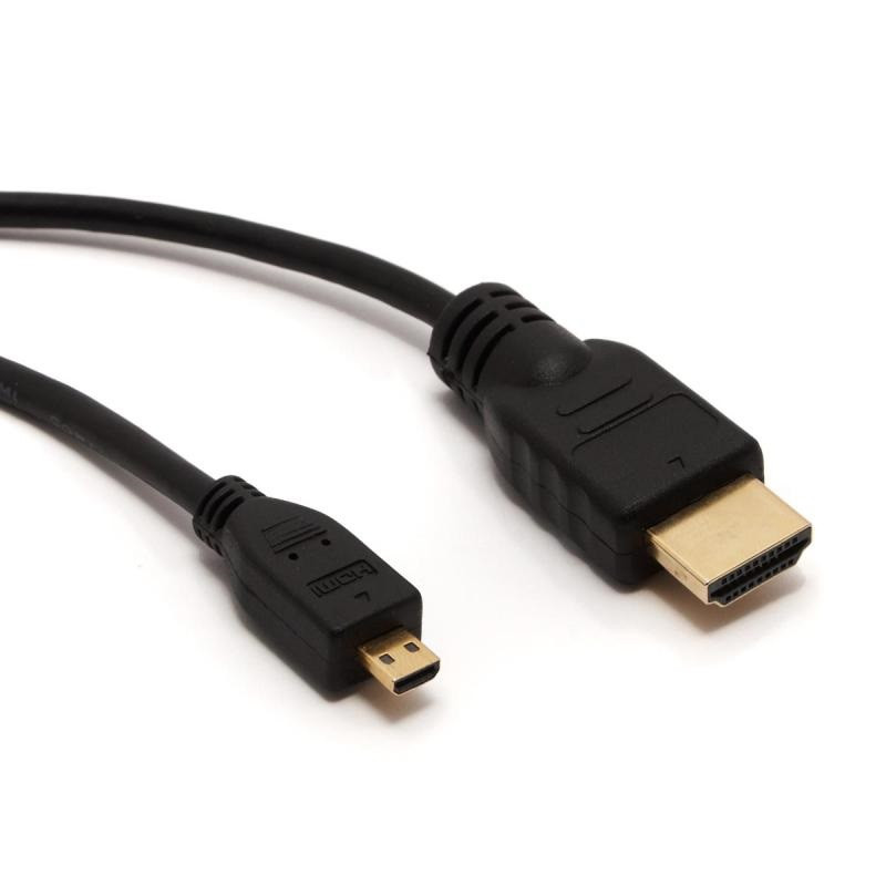 Шнур HDMI (штекер HDMI — штекер micro HDMI), v.1.4, "позолочений", діам.- 5 мм, 1,5 м