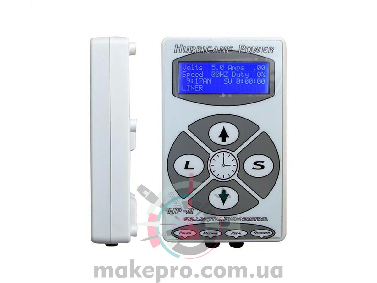 Блок живлення для тату-машинки Hurricane Power HP-2 White