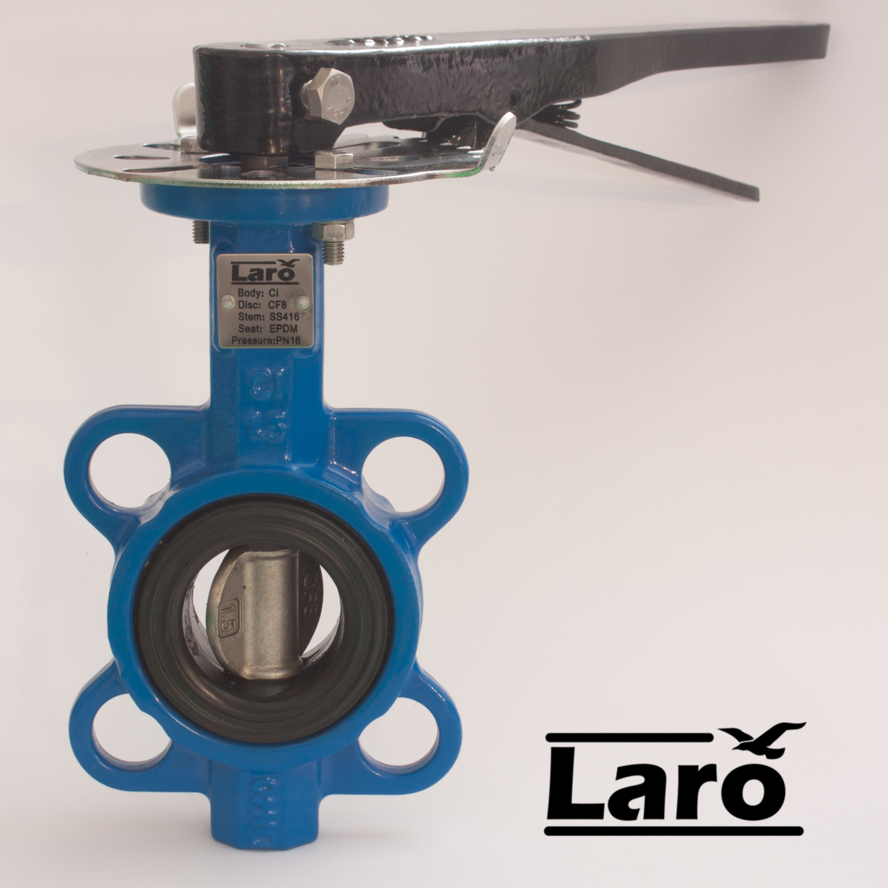 Затвор Баттерфляй із неіржавким диском Ду 40 Laro Fly (art. 301)