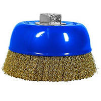 Щітка чашкова S & R 125 мм, латунірованная рифлений провід