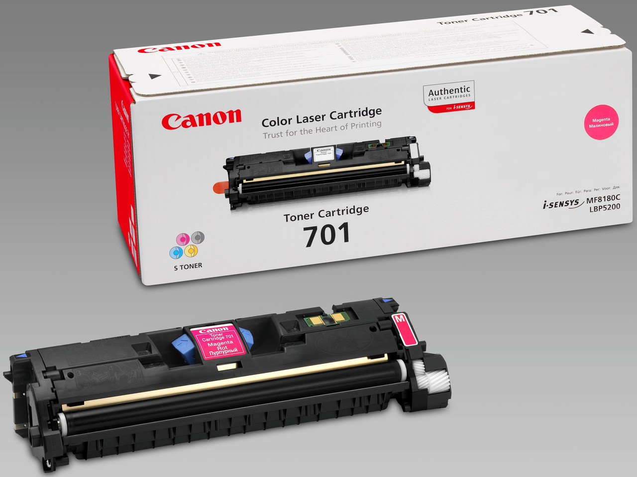 Заправка картриджа: 701Mangenta пурпуровий Для принтера: Canon LBP-5200