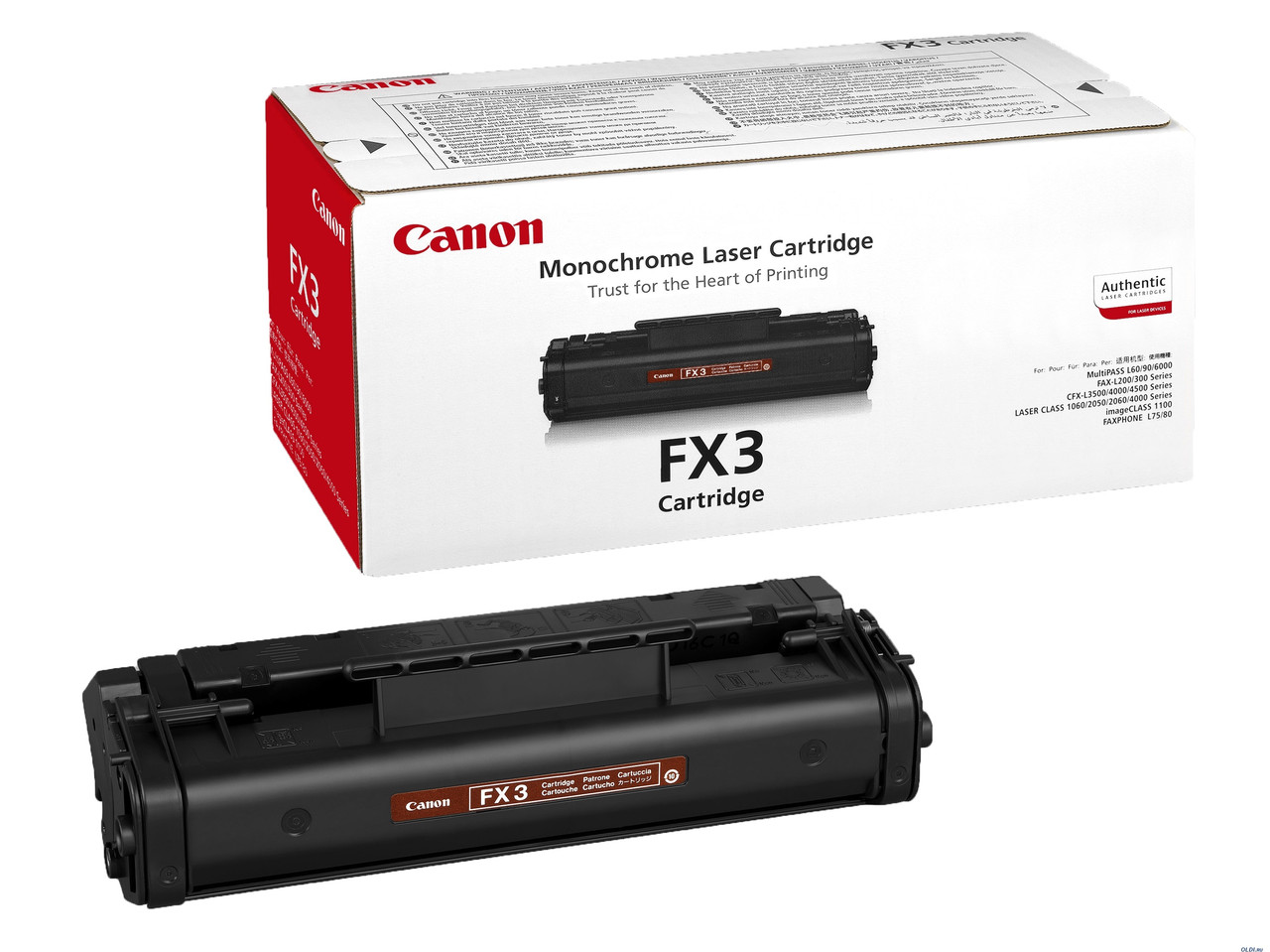 Заправка картриджа: FX-3 Для принтера: Canon FAX-L60/90/200/250/280/300/350