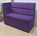 Кухонний Диван з високою спинкою та ящиком для зберігання, фіолетовий, фото 3