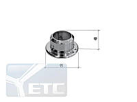 M7401 Пятка для трубы 50мм (хром)