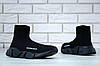 Кросівки-шкарпетки Balenciaga speed trainer Баленсіага снікерси чорні високі текстильні жіночі чоловічі, фото 5